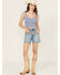Image #1 - Wrangler Retro Women's Light Wash High Rise Stretch Denim Shorts, Light Wash, hi-res