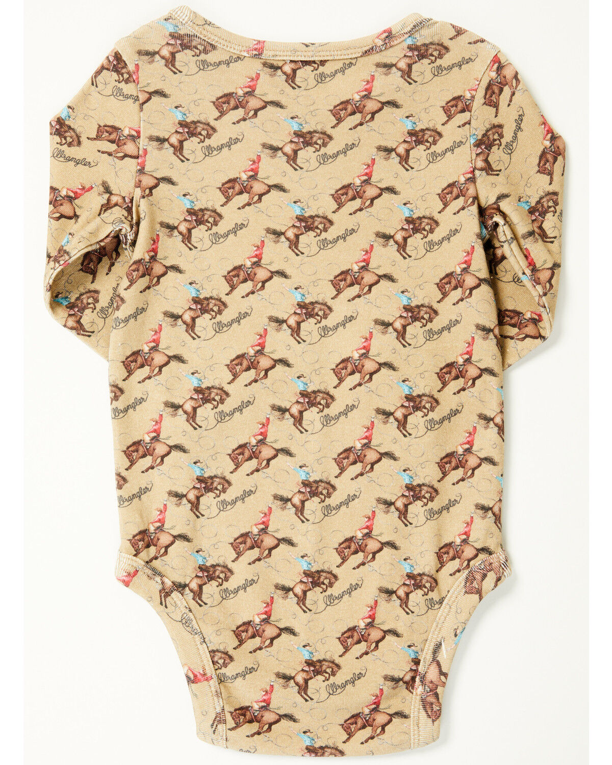 Image #3 - Wrangler Infant Boys' Horse Print Onesie, Tan, hi-res