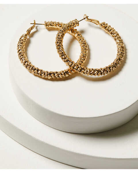 Shyanne Women's Rosa Lane Hoop Earrings , Gold, hi-res