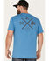 Image #4 - Brothers and Sons Men's Logo Graphic Short Sleeve T-Shirt, Blue, hi-res