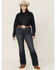 Image #1 - Ariat Women's Dark Wash Perfect Rise Haylan Bootcut Jeans - Plus, Dark Wash, hi-res