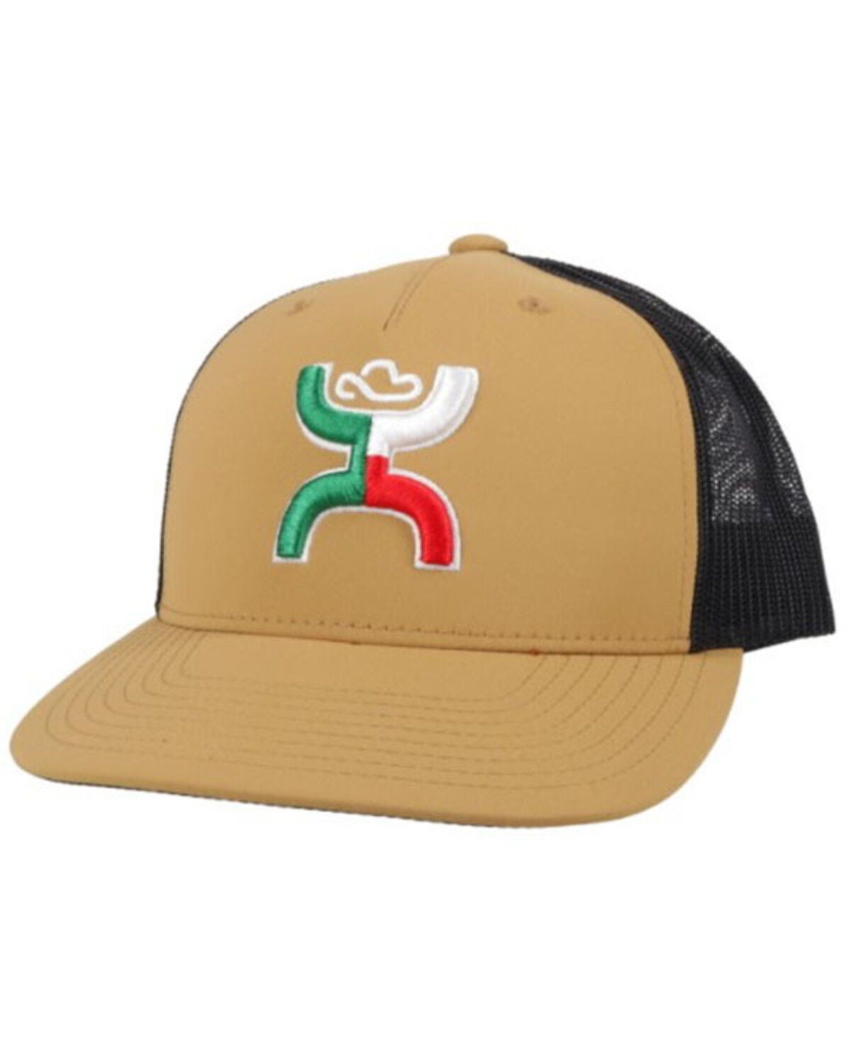 Hooey Men's Boquillas Embroidered Logo Trucker Cap, Tan, hi-res