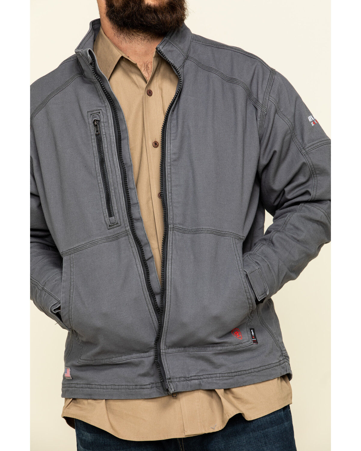 ariat men's fr duralight stretch canvas work jacket