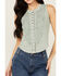 Image #3 - Rock & Roll Denim Women's Sleeveless Embroidered Tank Top , Jade, hi-res