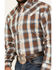 Image #3 - Stetson Men's Plaid Print Long Sleeve Pearl Snap Western Shirt, Brown, hi-res