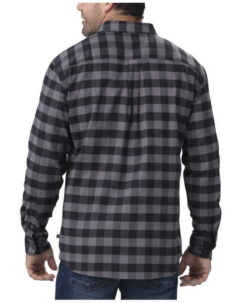 Image #2 - Dickies Men's Flex Flannel Long Sleeve Stretch Work Shirt - Big , Slate, hi-res