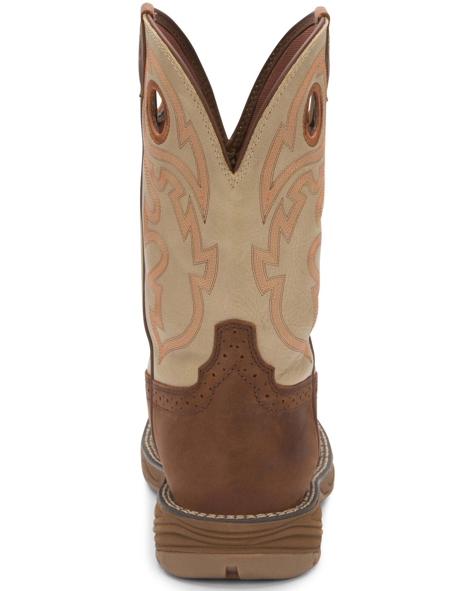 Image #4 - Justin Men's Stampede Rush Western Work Boots - Composite Toe, Brown, hi-res