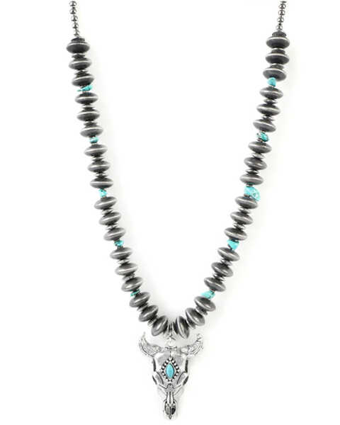 Cowgirl Confetti Women's Lonesome Valley Necklace , Silver, hi-res