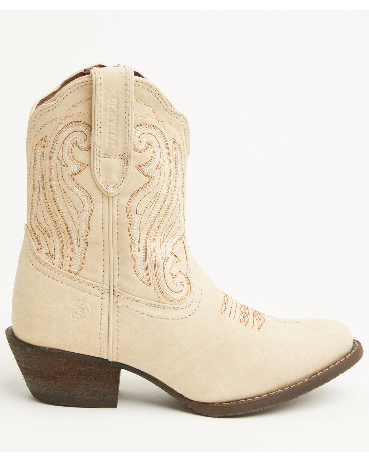 Image #2 - Durango Women's Crush Western Booties - Round Toe, Ivory, hi-res