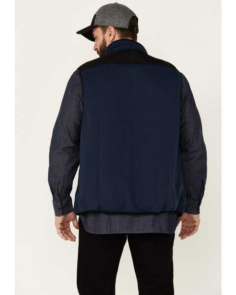 Browning Men's Maverick Color-Block Zip-Front Softshell Vest , Navy, hi-res
