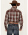 Image #4 - Cinch Men's Plaid Print Long Sleeve Button-Down Western Shirt, Red, hi-res