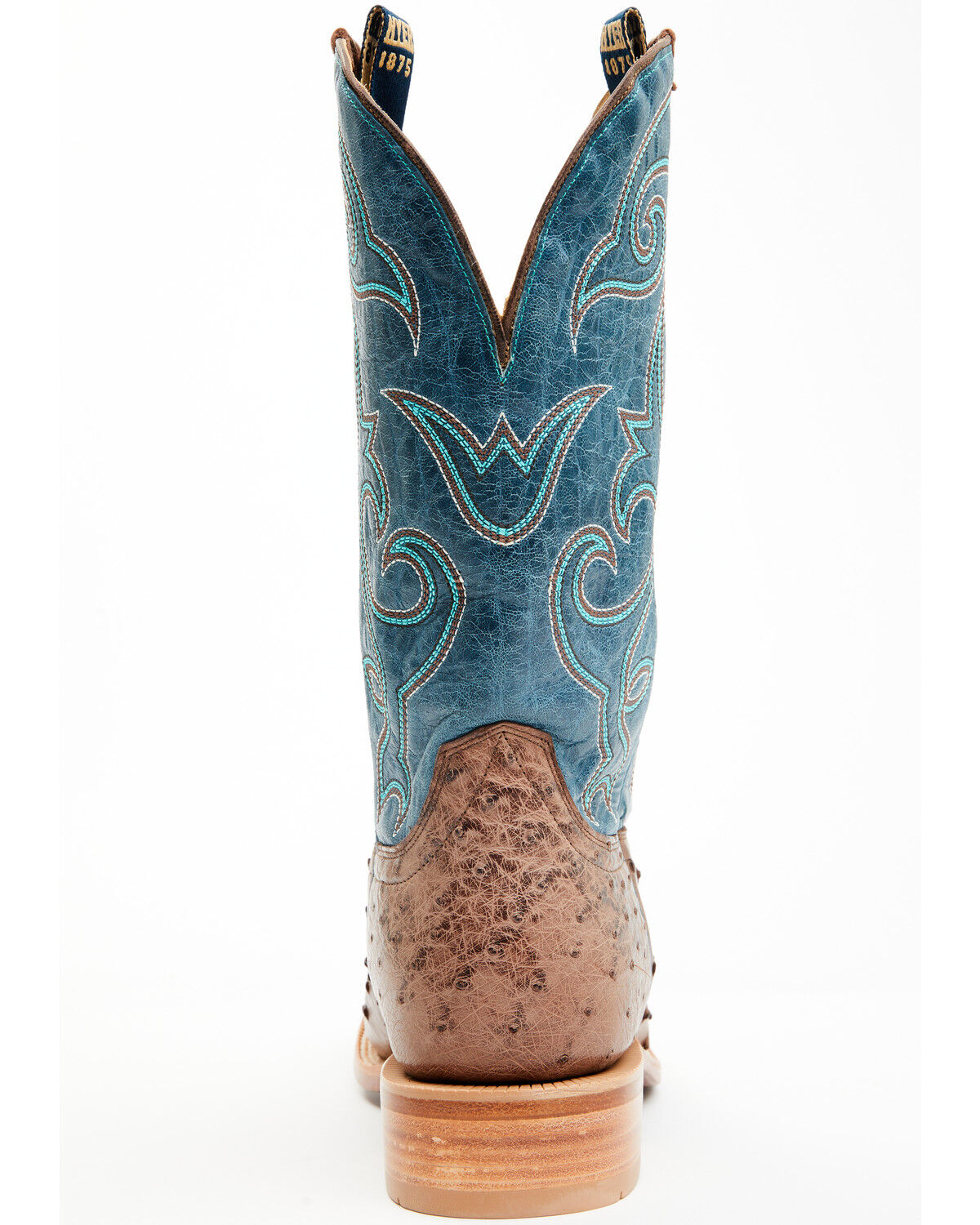 Image #5 - Hyer Men's Jetmore Exotic Ostrich Western Boots - Broad Square Toe, Brown, hi-res