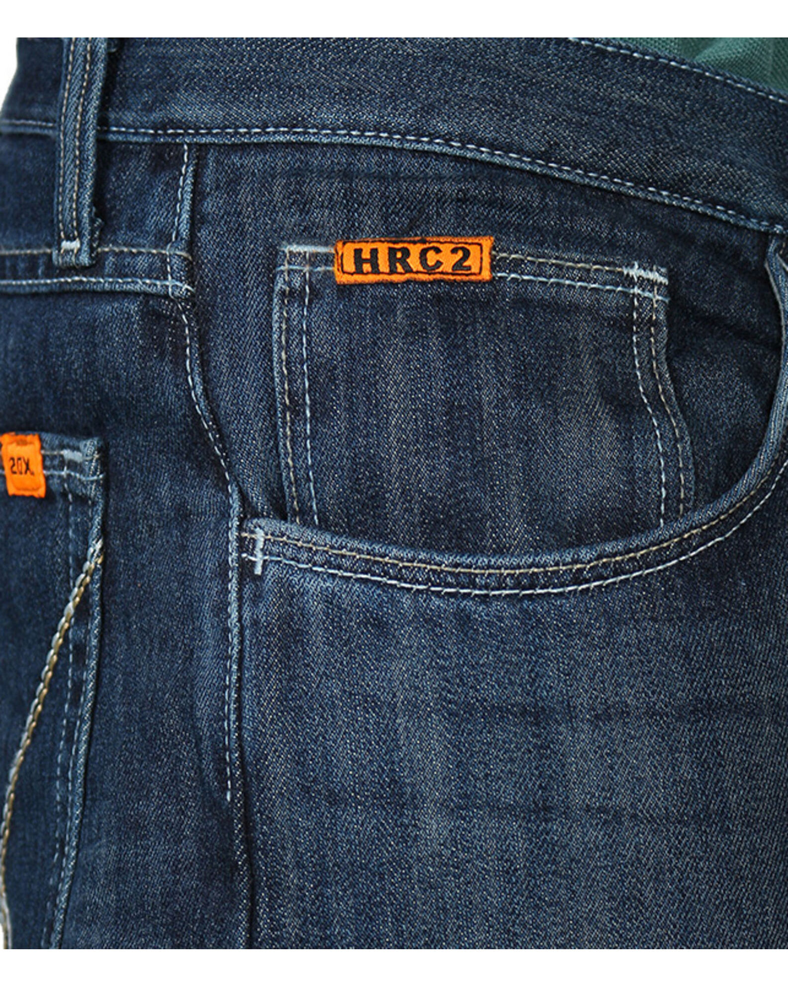 Image #4 - Wrangler 20X Men's 42 Vintage Bootcut Flame-Resistant Work Jeans, Denim, hi-res