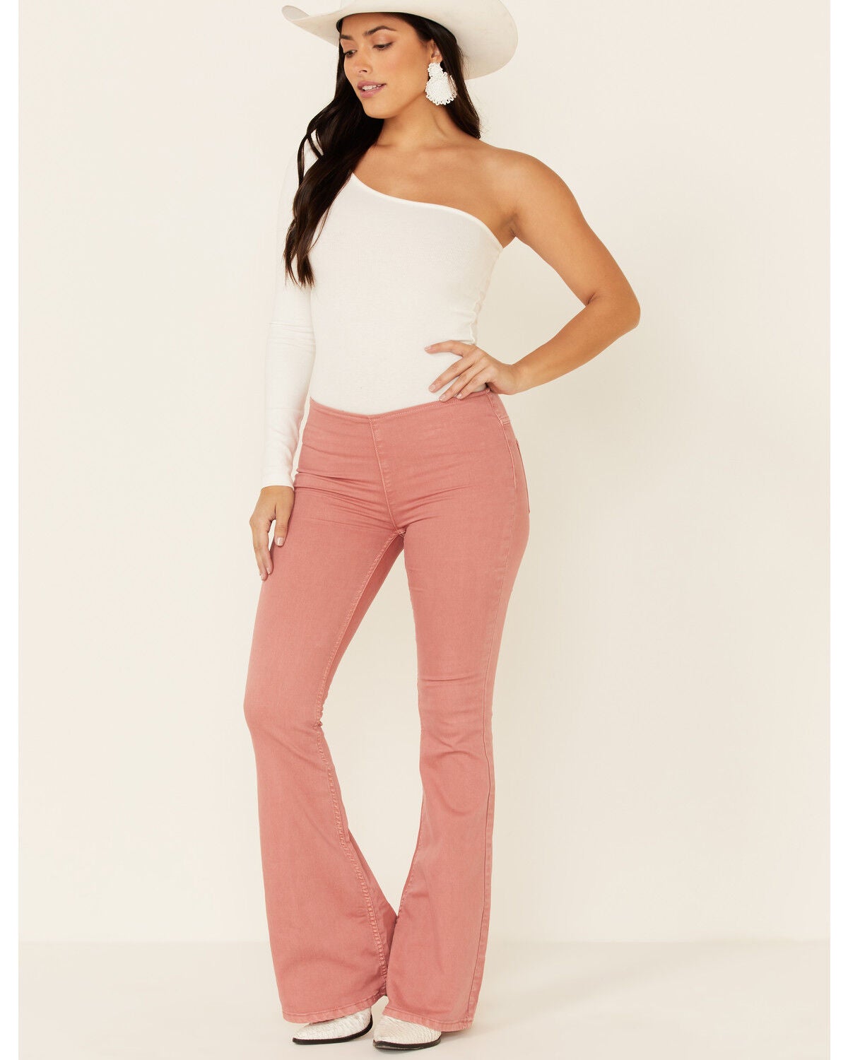 pull on flare leg jeans