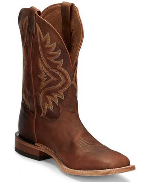 Image #2 - Tony Lama Men's Worn Goat Leather Americana Western Boots - Broad Square Toe, Tan, hi-res