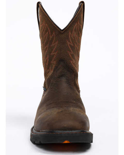 Image #4 - Ariat Men's Groundbreaker H20 Boots - Square Toe , Dark Brown, hi-res