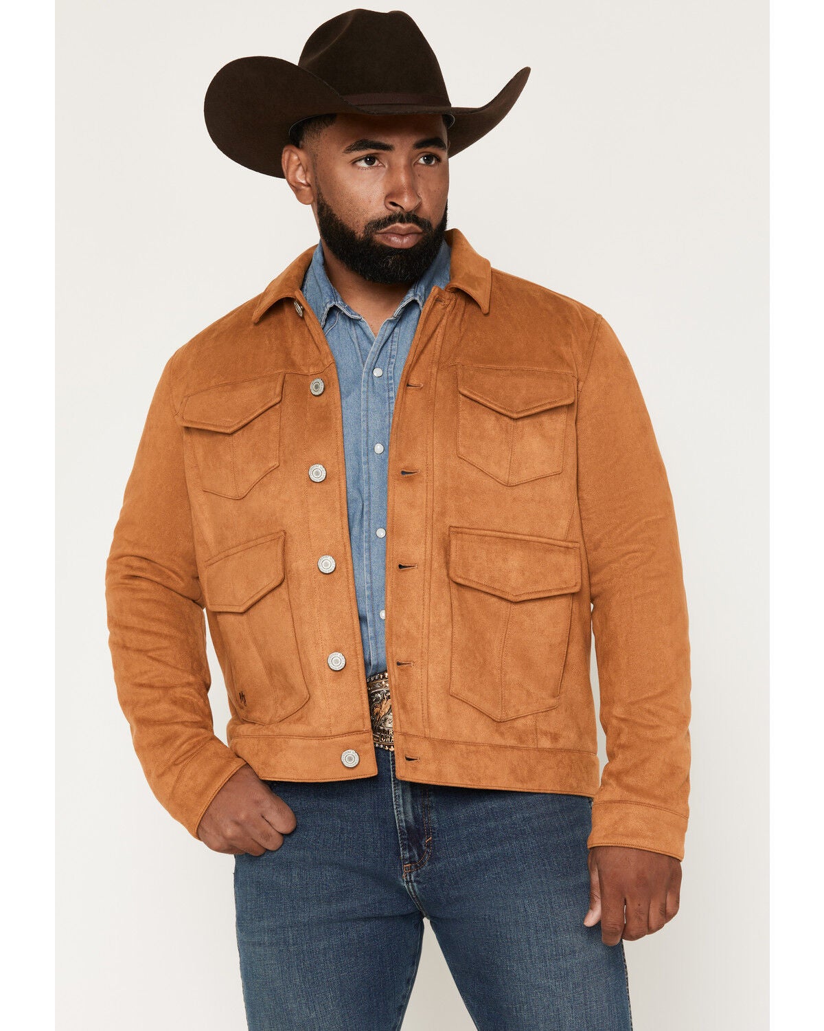 Image #1 - Moonshine Spirit&reg;&nbsp;Men's High Noon Faux Suede Leather Jacket, Camel, hi-res