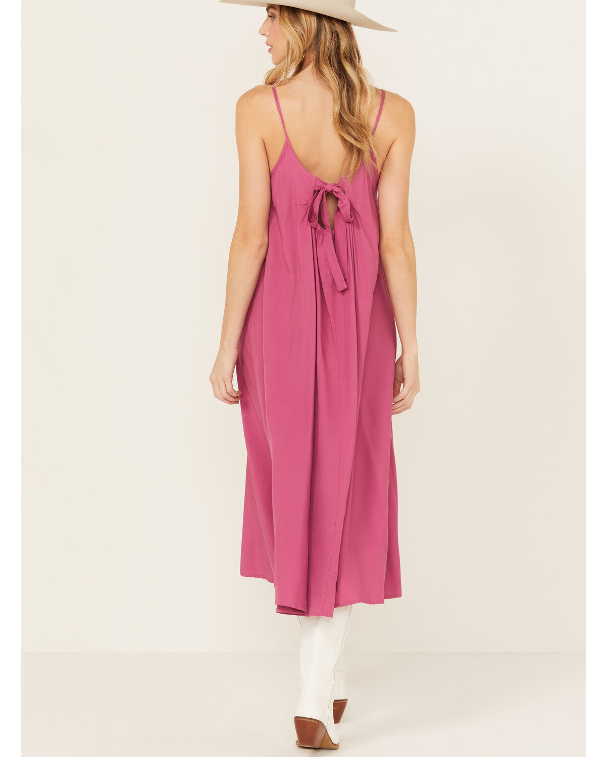 Image #4 - Molly Bracken Women's Sleeveless Midi Dress, Magenta, hi-res