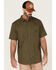 Image #1 - Hawx Men's Solid Twill Short Sleeve Button-Down Work Shirt , Olive, hi-res