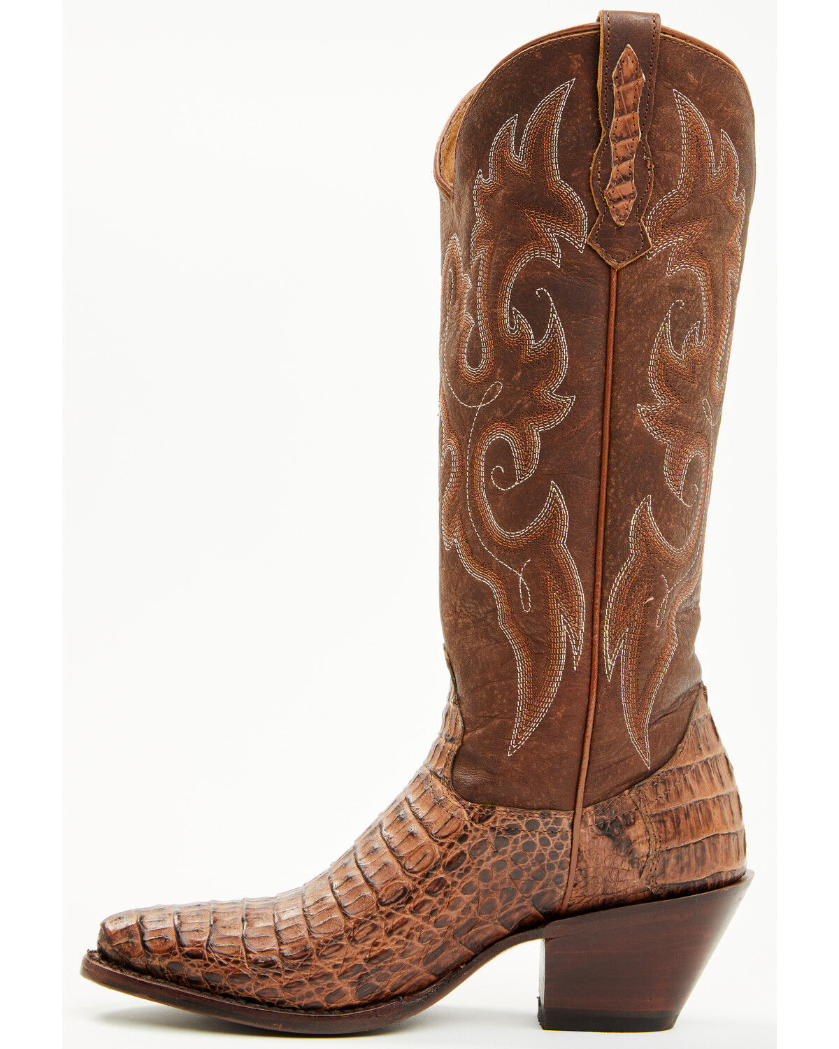 Image #3 - Shyanne Women's Aurelia Exotic Caiman Western Boots - Round Toe, Brown, hi-res