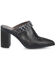 Image #2 - Circle G Women's Distressed Studded Mules, Black, hi-res
