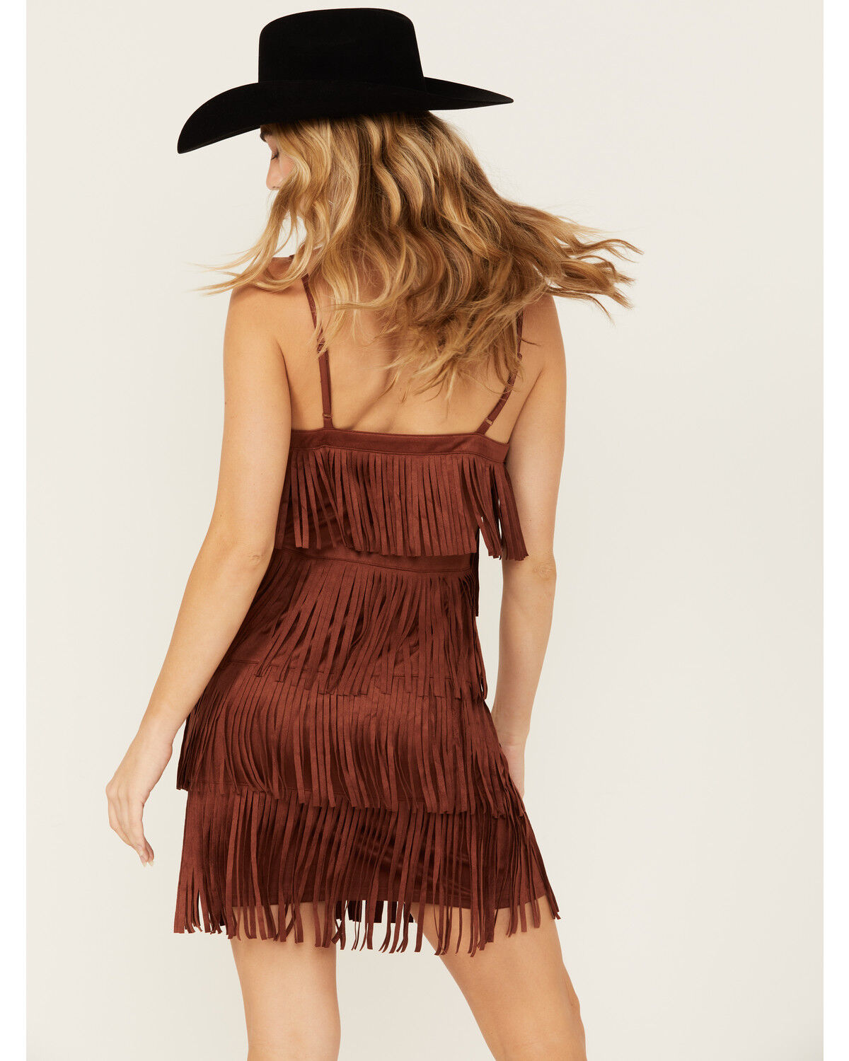 Image #4 - Idyllwind Women's Brixworth Fringe Festival Mini Dress, Mahogany, hi-res