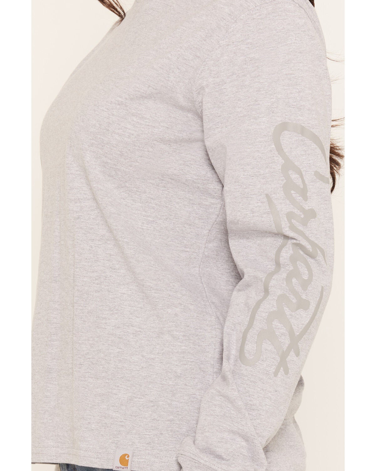 Image #3 - Carhartt Women's Irvine Loose Long Sleeve Work Shirt, Heather Grey, hi-res