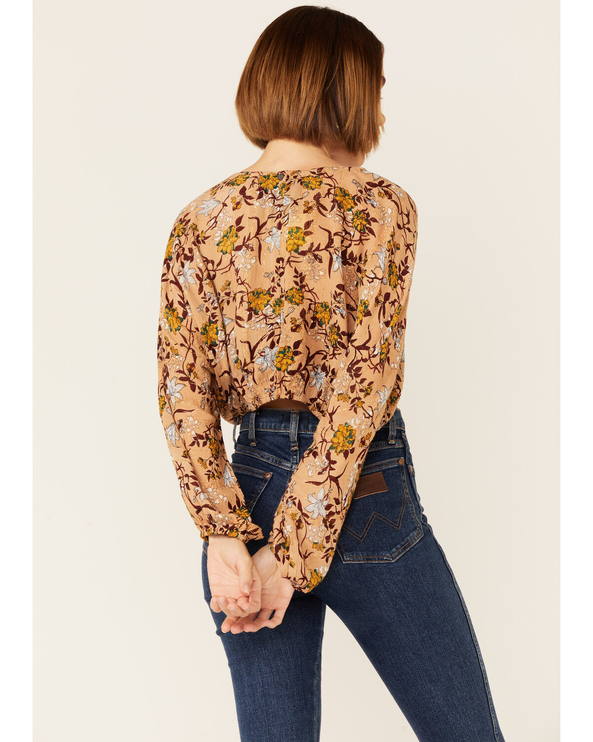 Image #3 - Z&L Women's Marigold Crop Top, Gold, hi-res