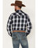 Image #4 - Rock 47 by Wrangler Men's Plaid Print Long Sleeve Snap Western Shirt, Black, hi-res