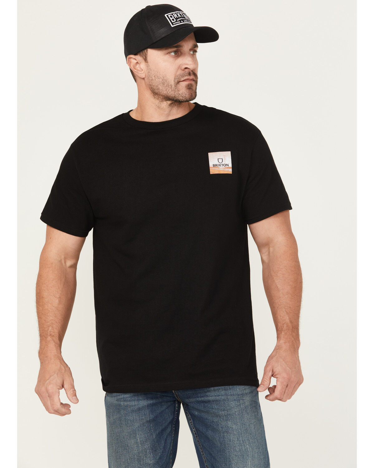 Image #2 - Brixton Men's Alpha Square Short Sleeve Graphic T-Shirt, Black, hi-res