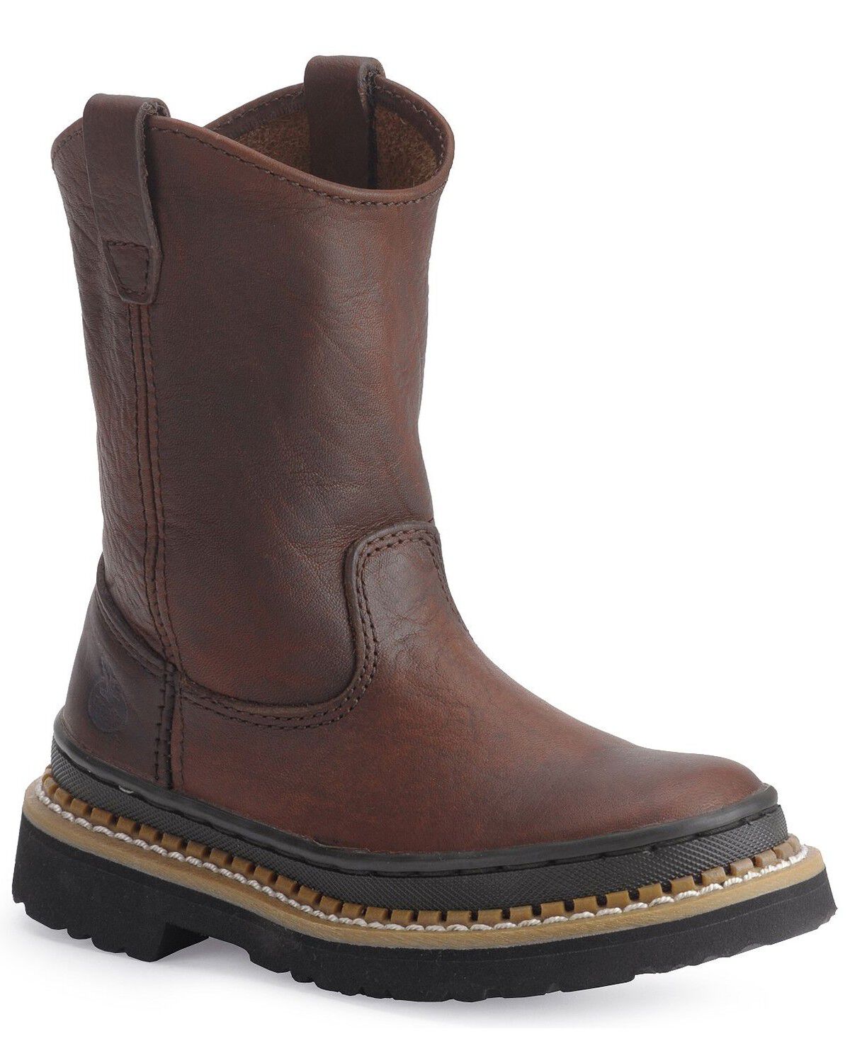 Georgia Boot Boys' Little Georgia Giant Wellington Boots - Round Toe, Brown, hi-res