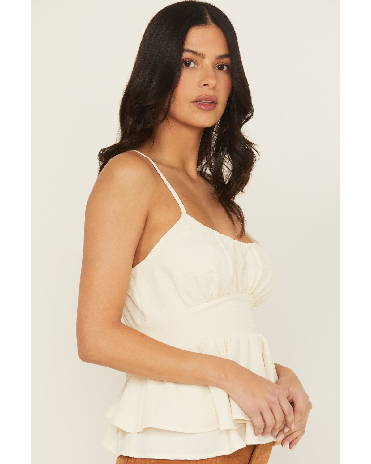 Image #2 - Originality Women's Emma Sleeveless Tie-Back Top, Ivory, hi-res