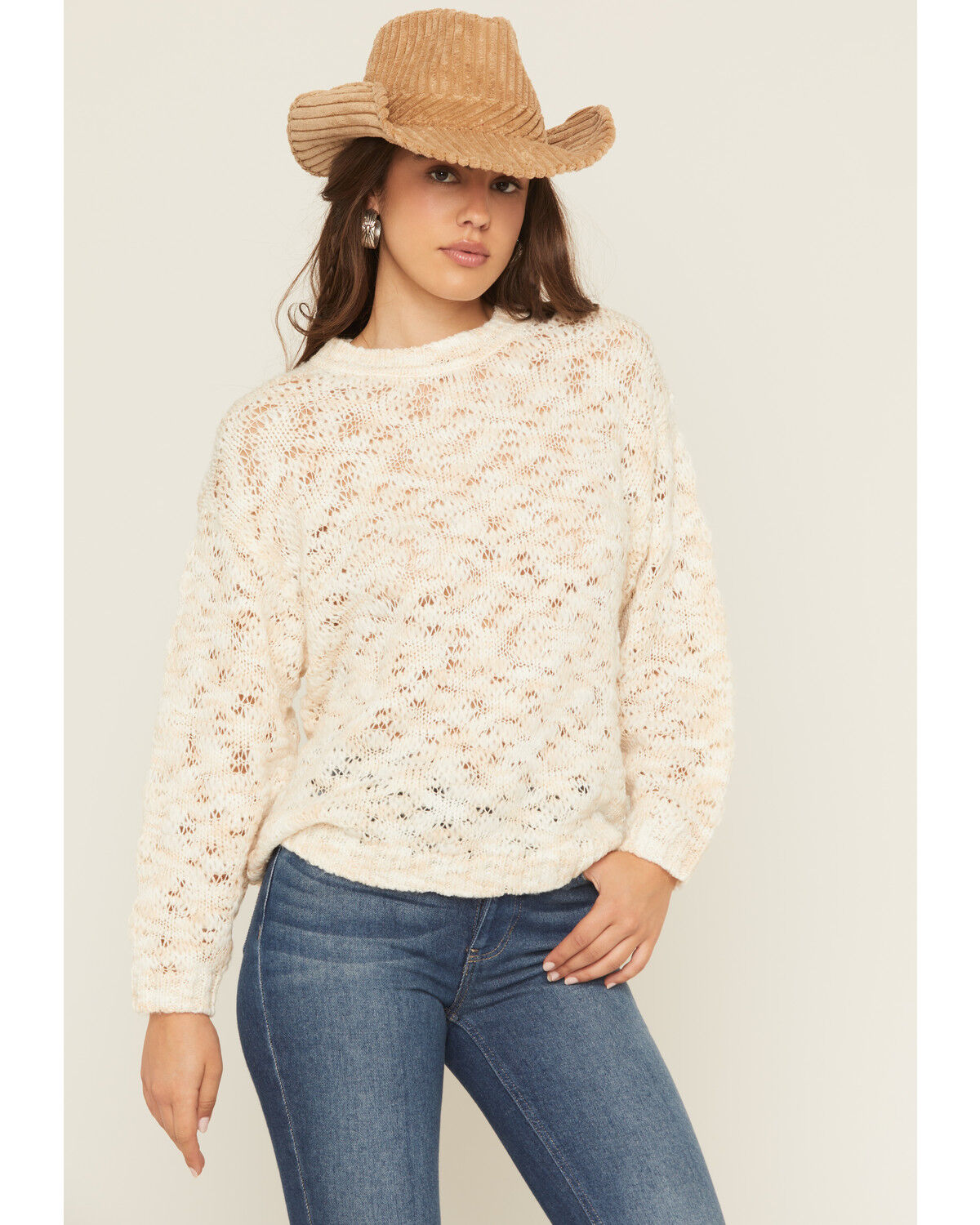 Image #1 - Cleo + Wolf Women's Oversized Pullover Sweater, Sand, hi-res