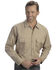 Dickies Men's Solid Twill Long Sleeve Work Shirt - Folded , Khaki, hi-res
