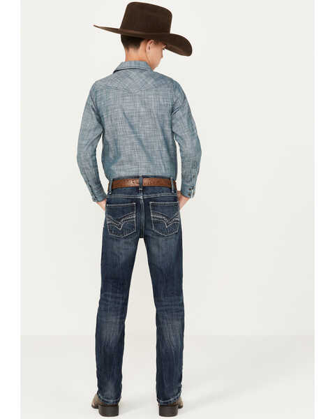 Image #3 - Wrangler Boys' Vintage Slim Fit Bootcut Jeans, Blue, hi-res