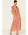 Image #4 - Free People Women's Bonita Floral Print Flutter Sleeve Midi Dress, Rust Copper, hi-res