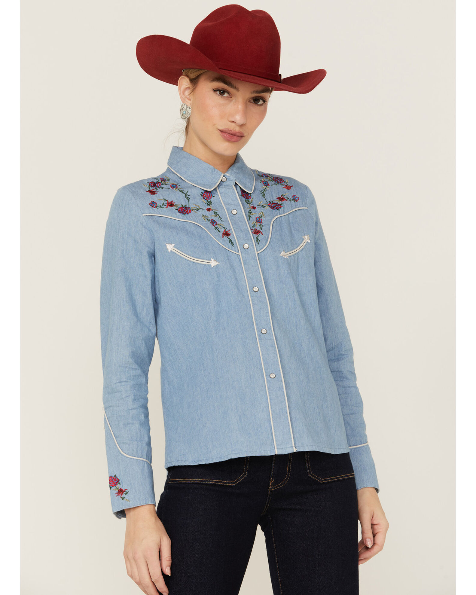 Womens pearl snap western shirts hotsell