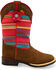 Image #1 - Blazin Roxx Girls' Camilla Serepa Boots - Square Toe , Medium Brown, hi-res