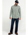 Cody James Men's FR Woven Plaid Print Long Sleeve Button Down Work Shirt , Green, hi-res