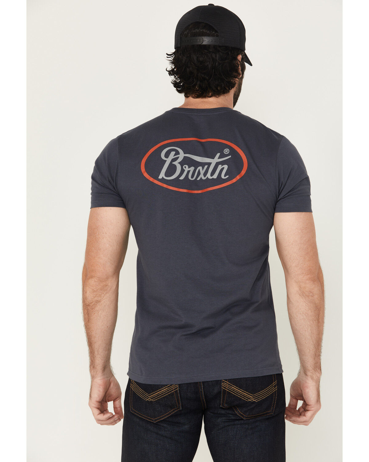 Image #1 - Brixton Men's Parsons Logo Short Sleeve Graphic T-Shirt, Blue, hi-res