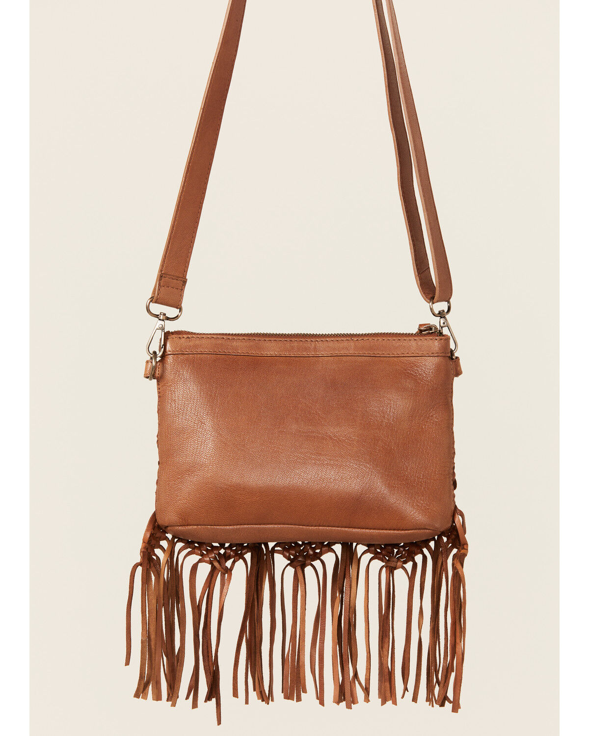 Image #3 - Shyanne Women's Western Heritage Woven Leather Fringe Crossbody Bag, Brown, hi-res