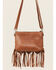 Image #3 - Shyanne Women's Western Heritage Woven Leather Fringe Crossbody Bag, Brown, hi-res