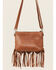Image #3 - Shyanne Women's Western Heritage Woven Leather Fringe Crossbody Bag , Brown, hi-res