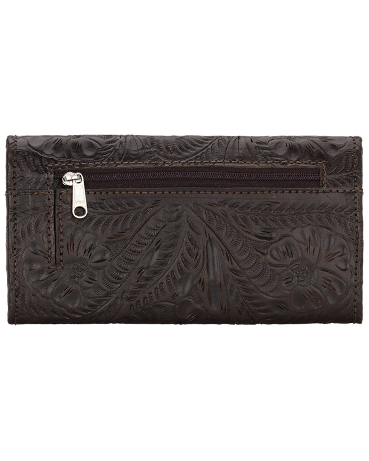 Image #2 - American West Women's Chocolate Annie's Secret Tri-Fold Wallet, Chocolate, hi-res