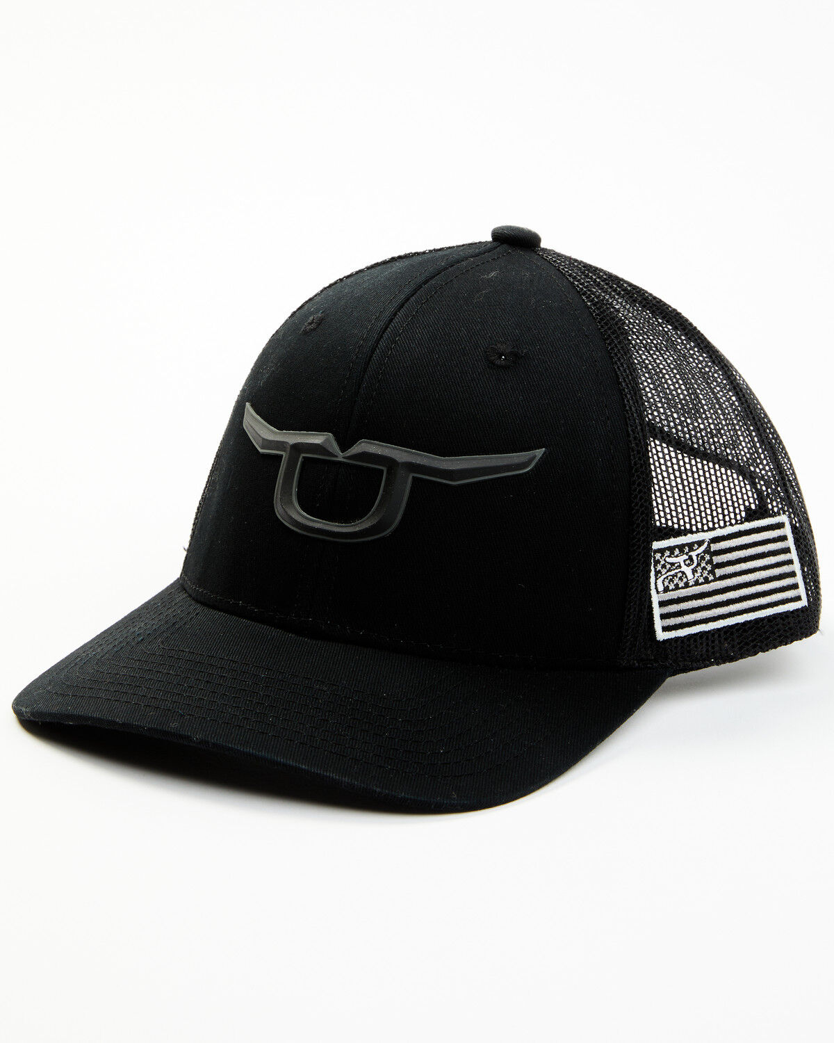 Image #1 - RopeSmart Men's Steerhead Logo Mesh-Back Ball Cap, Black, hi-res