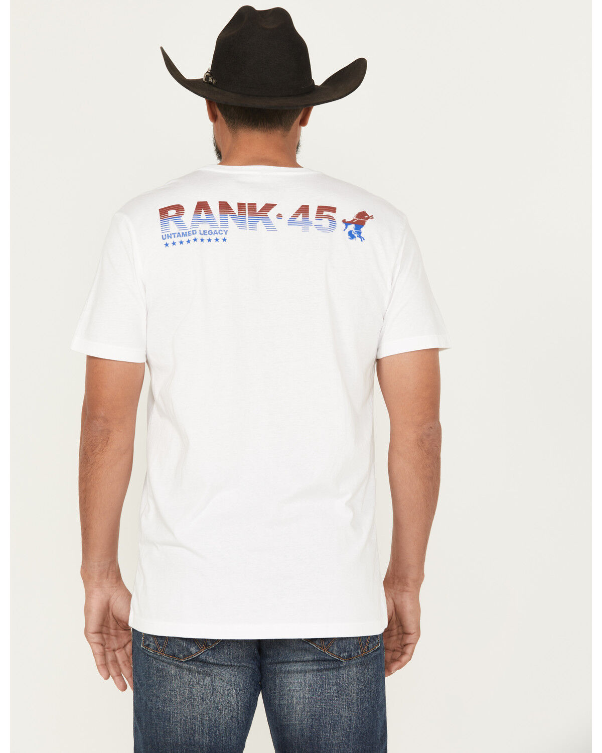 Image #4 - RANK 45® Men's Bleacher Americana Short Sleeve Graphic T-Shirt, White, hi-res