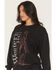 Image #2 - Youth in Revolt Women's Western Rodeo Crew Neck Sweatshirt, Black, hi-res