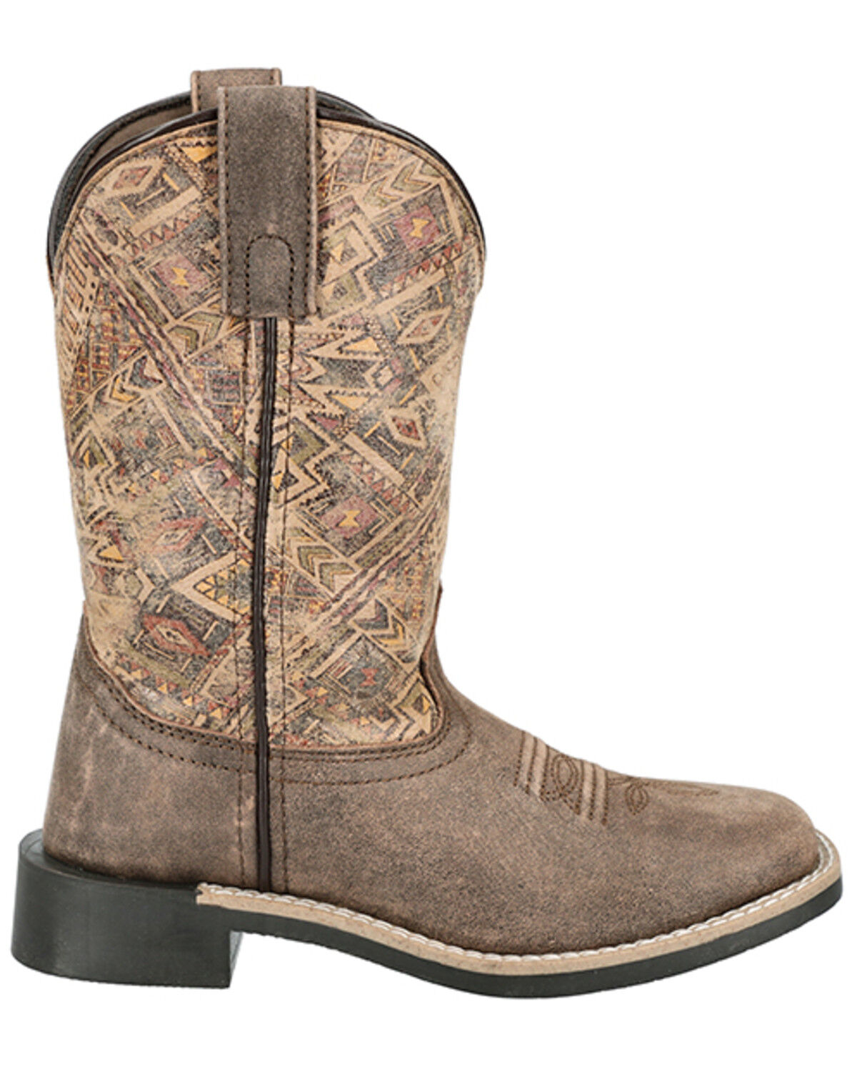 Image #2 - Smoky Mountains Boys' Oasis Western Boots - Broad Square Toe, Chocolate, hi-res