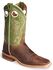 Justin Men's Bent Rail Cognac Western Boots - Broad Square Toe, Cognac, hi-res