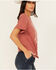 Image #2 - Shyanne Women's Western Spirit Tie Front Short Sleeve Graphic Tee, Rust Copper, hi-res